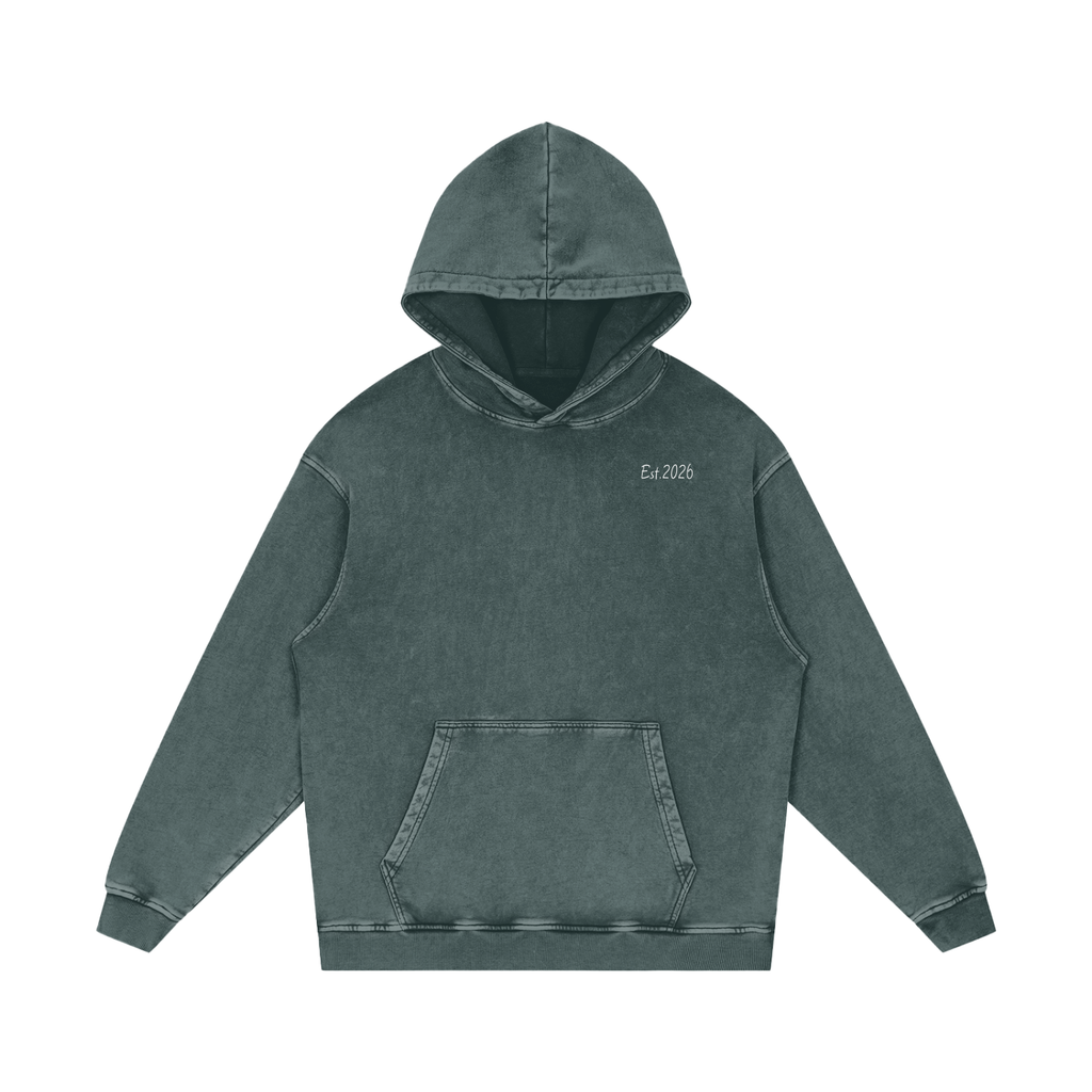Flow Snow Washed Loose Cotton Hoodie