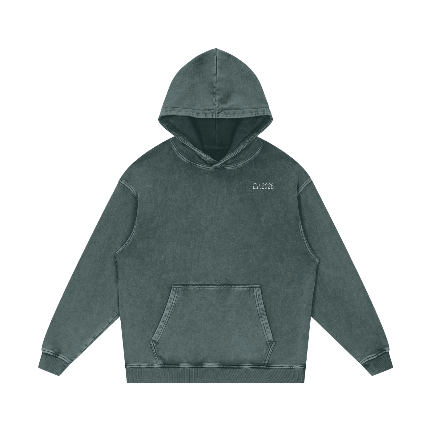 Flow Snow Washed Loose Cotton Hoodie