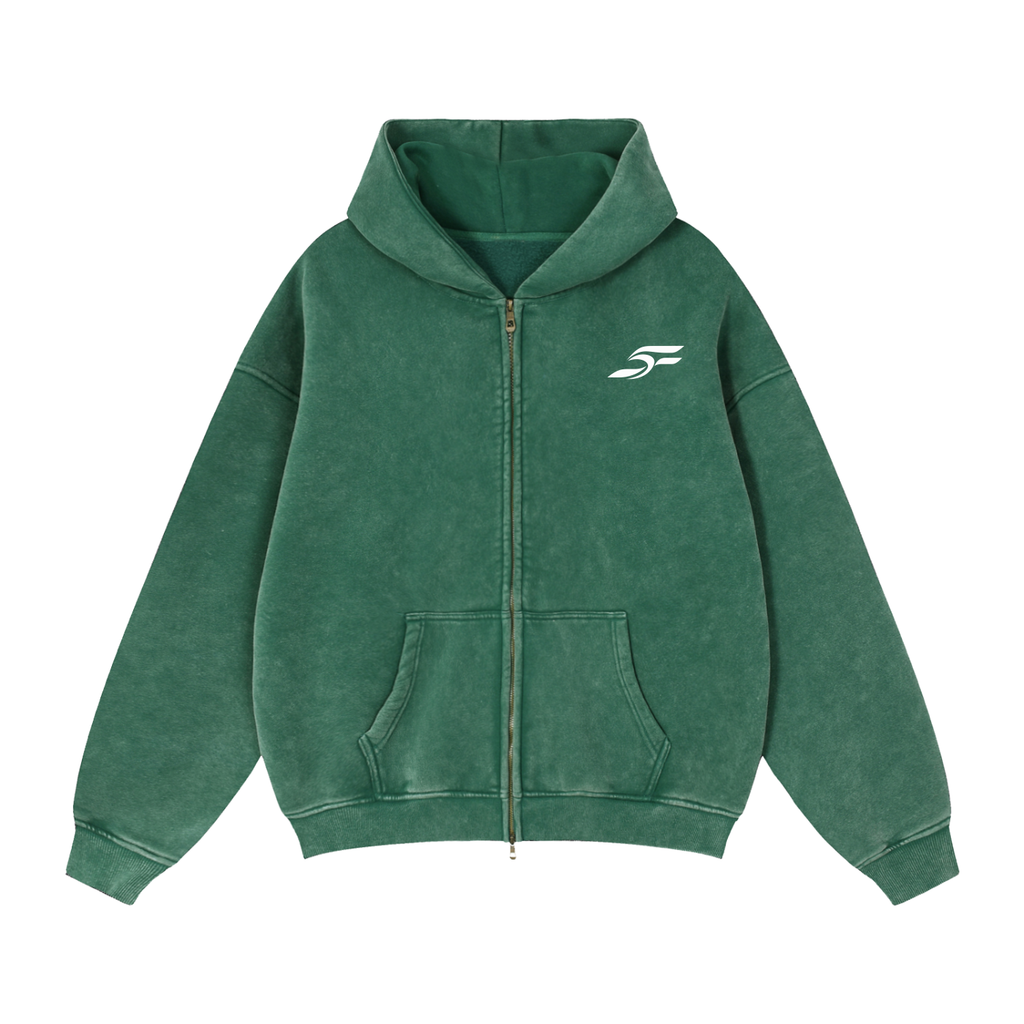 FS1 Zip-Through Boxy Fleece Hoodie