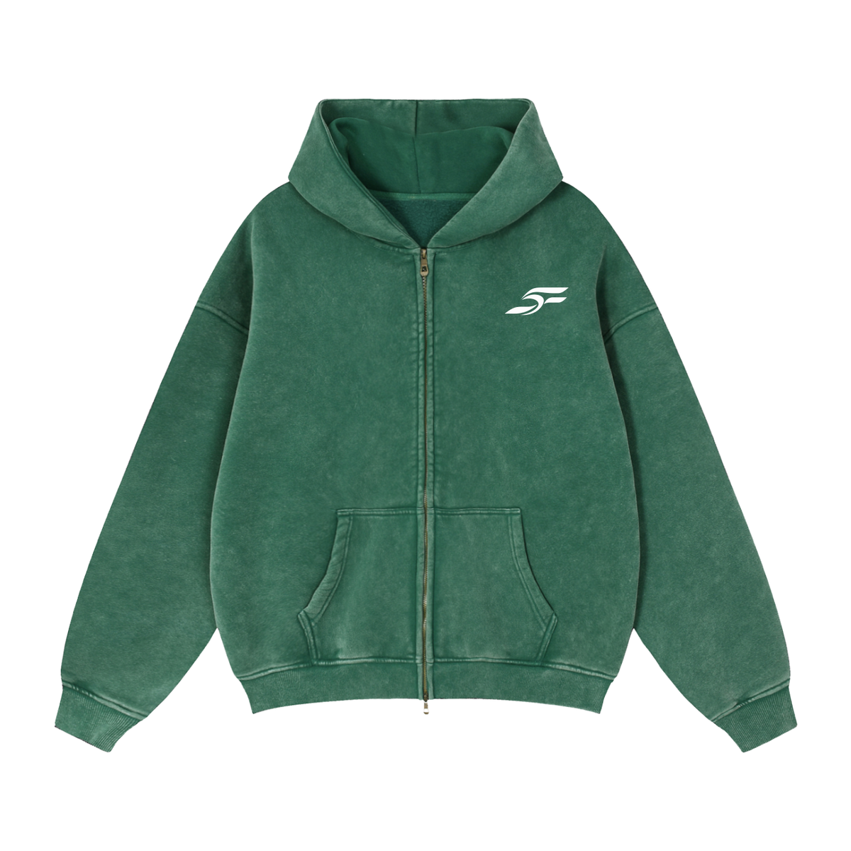 FS1 Zip-Through Boxy Fleece Hoodie