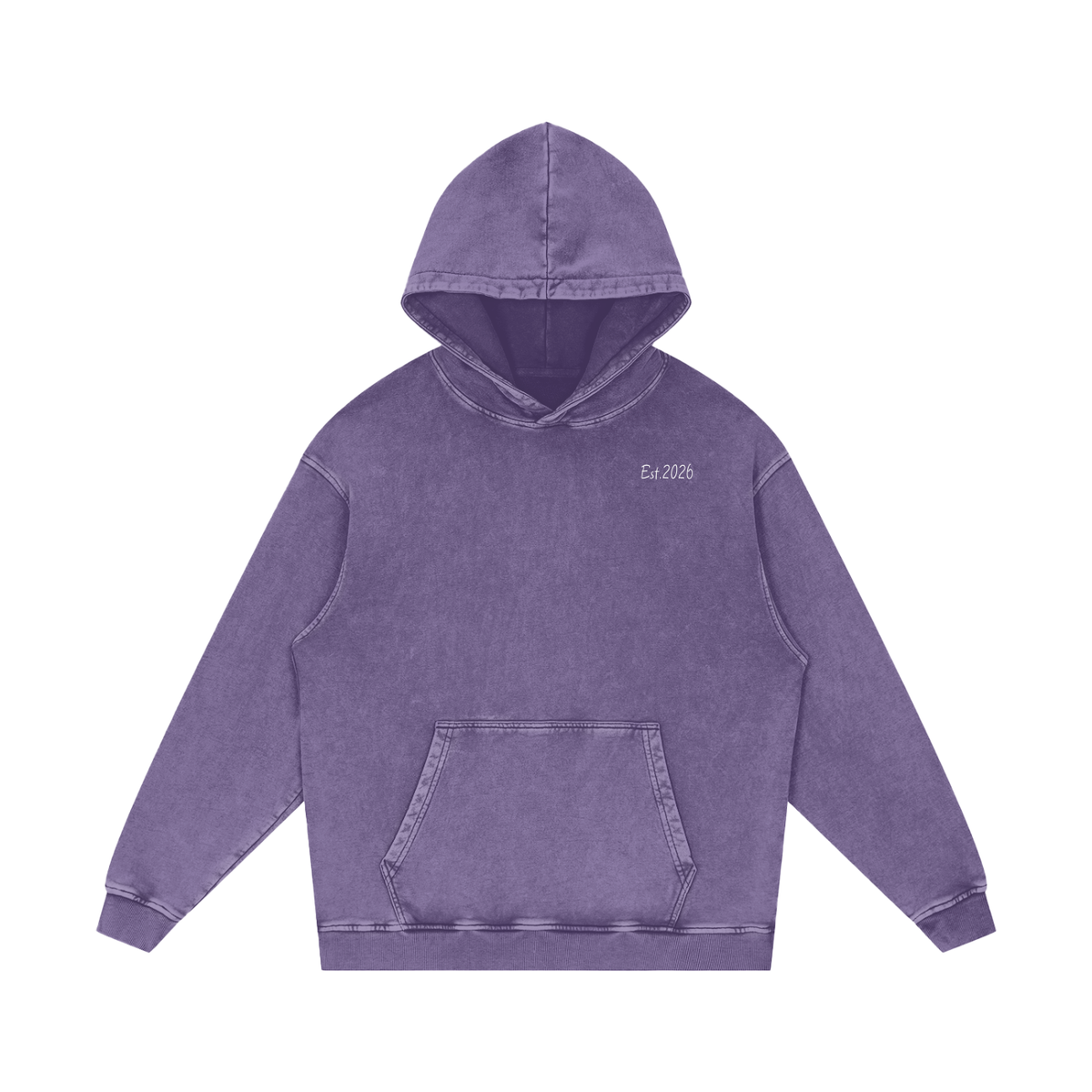 Flow Snow Washed Loose Cotton Hoodie