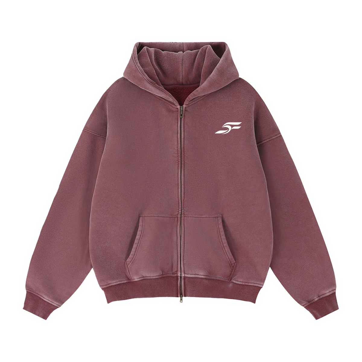 FS1 Zip-Through Boxy Fleece Hoodie