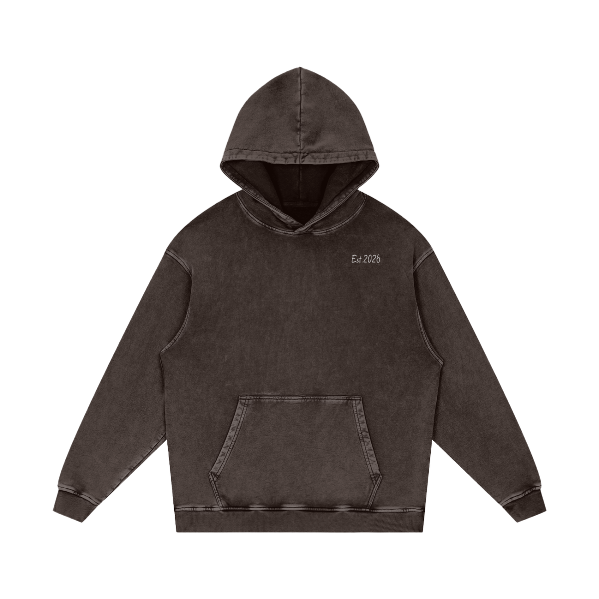 Flow Snow Washed Loose Cotton Hoodie