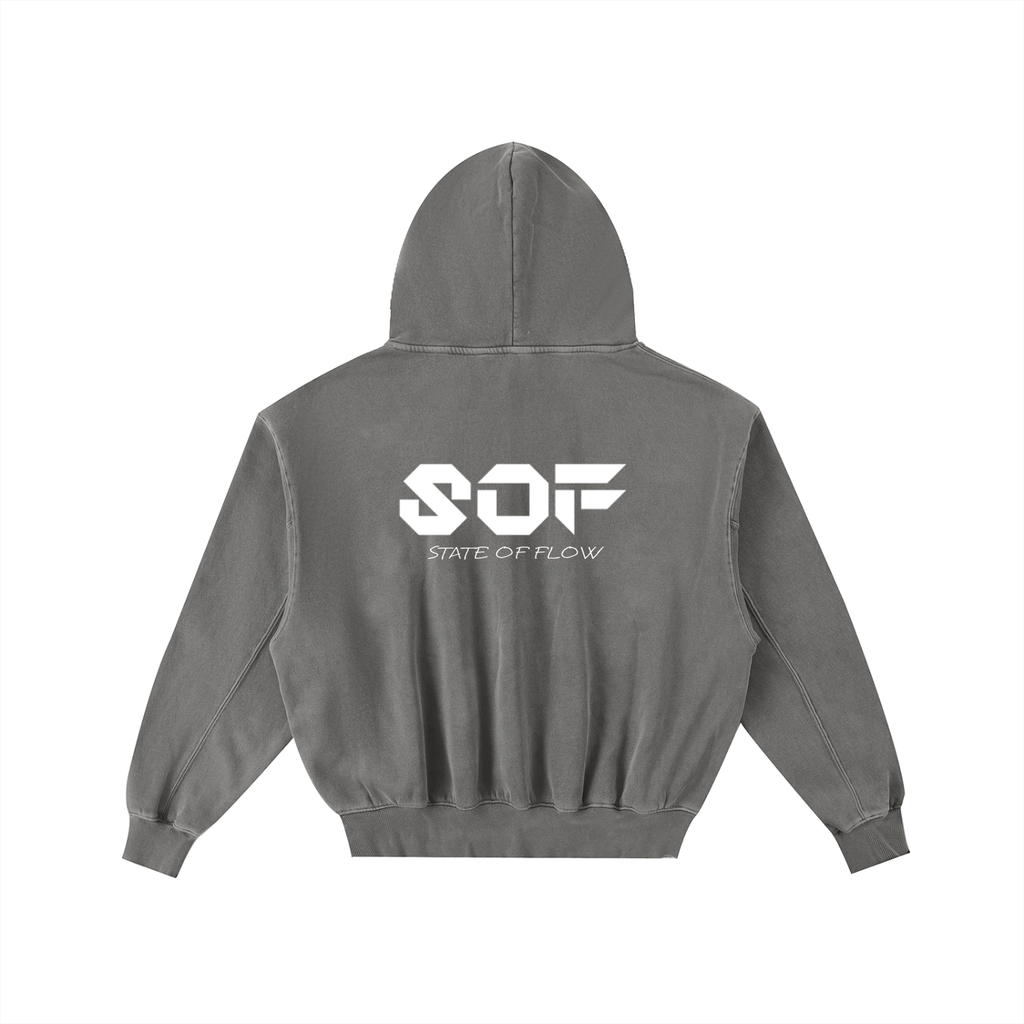 SOF Frayed Enzyme Washed Fleece Hoodie