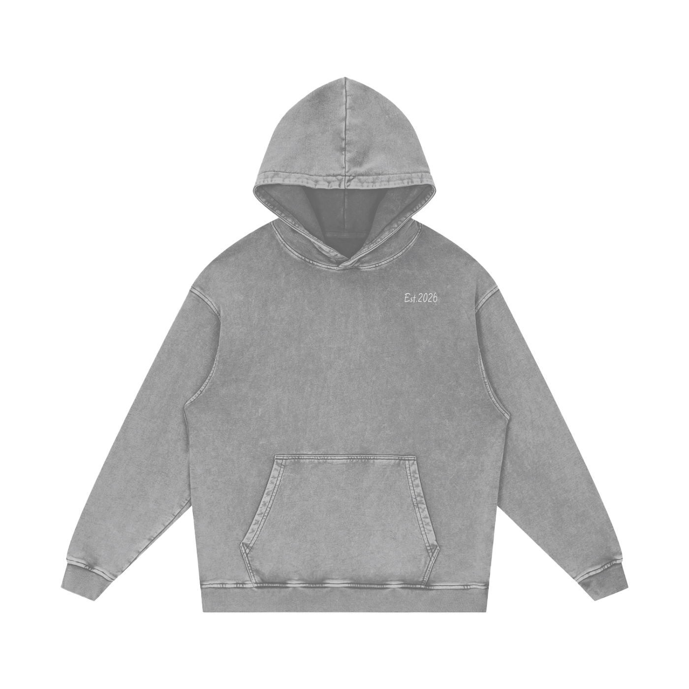 Flow Snow Washed Loose Cotton Hoodie