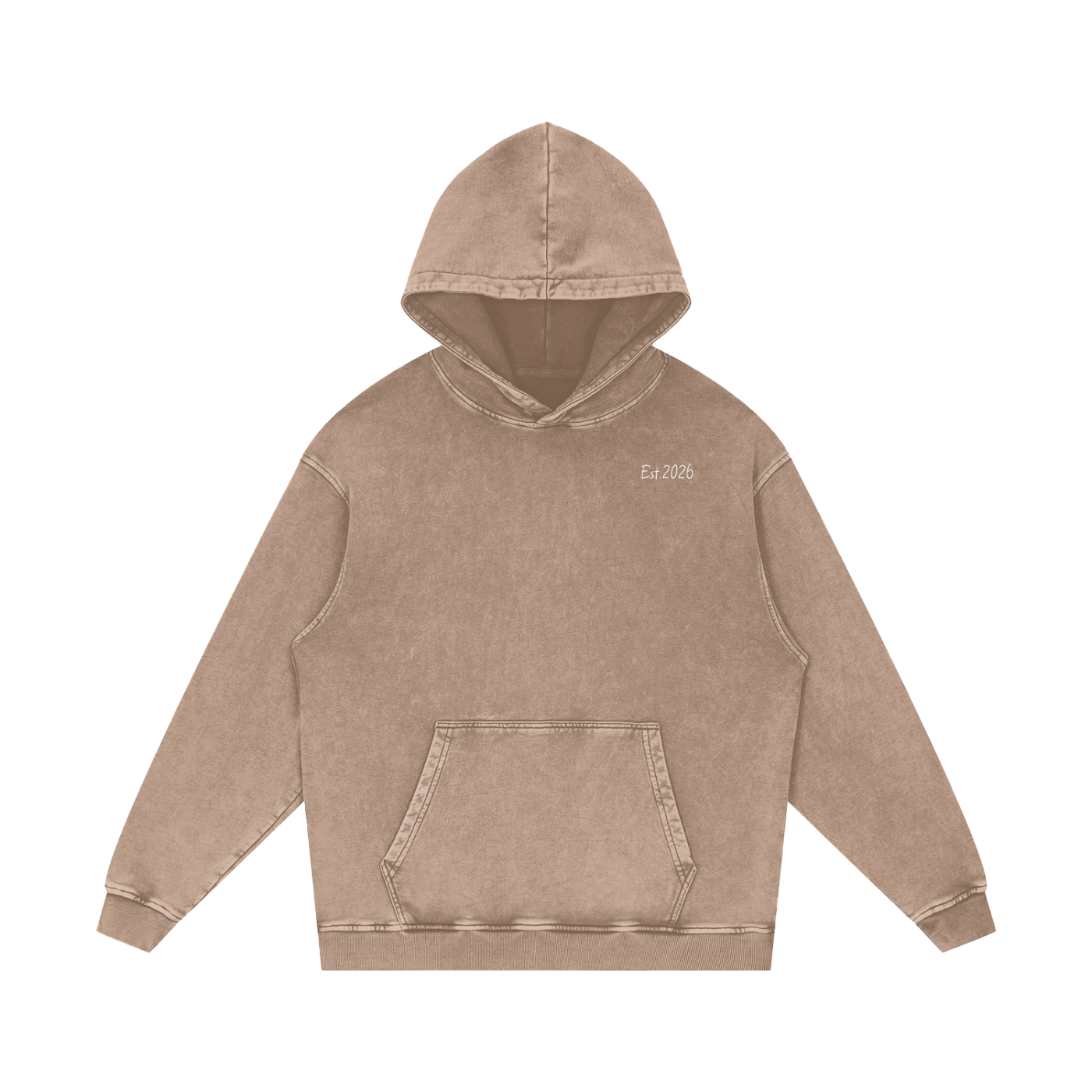 Flow Snow Washed Loose Cotton Hoodie
