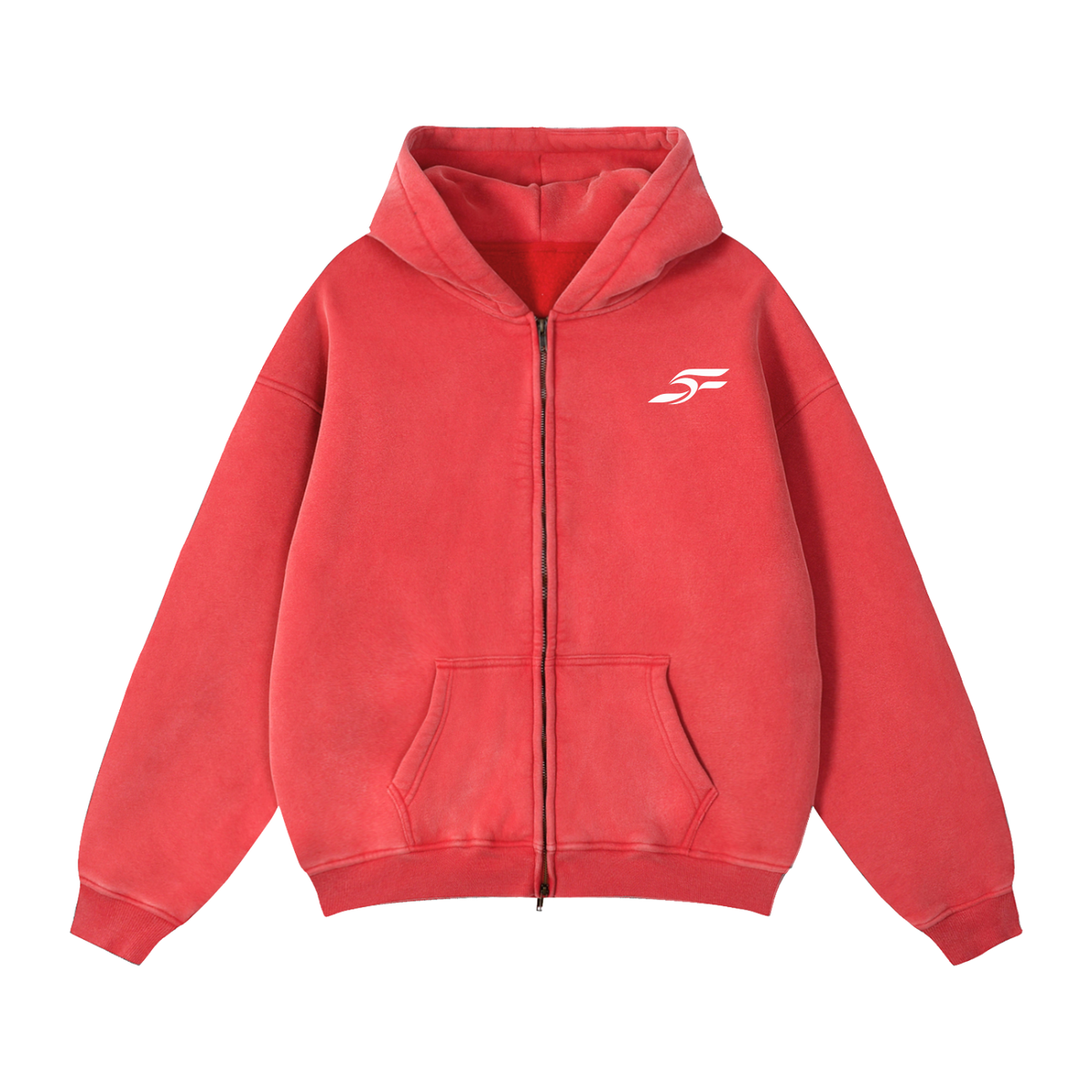 FS1 Zip-Through Boxy Fleece Hoodie
