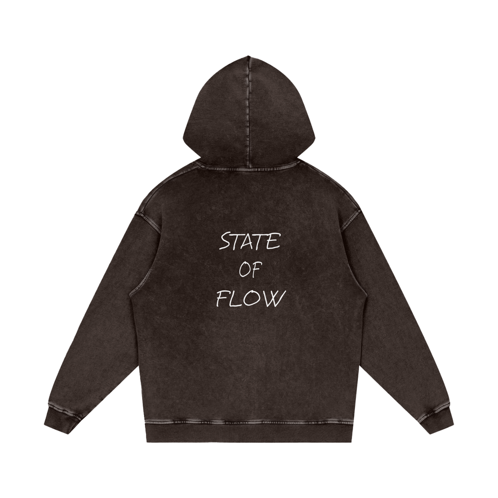 Flow Snow Washed Loose Cotton Hoodie