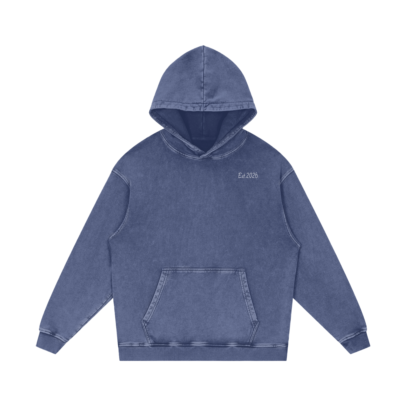 Flow Snow Washed Loose Cotton Hoodie