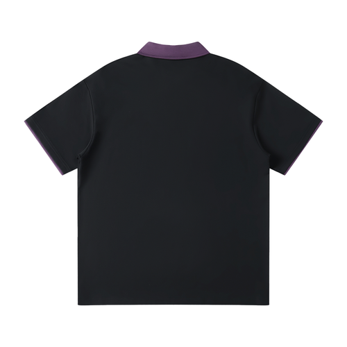 Flow Contrast Collar Raglan Polo Shirt