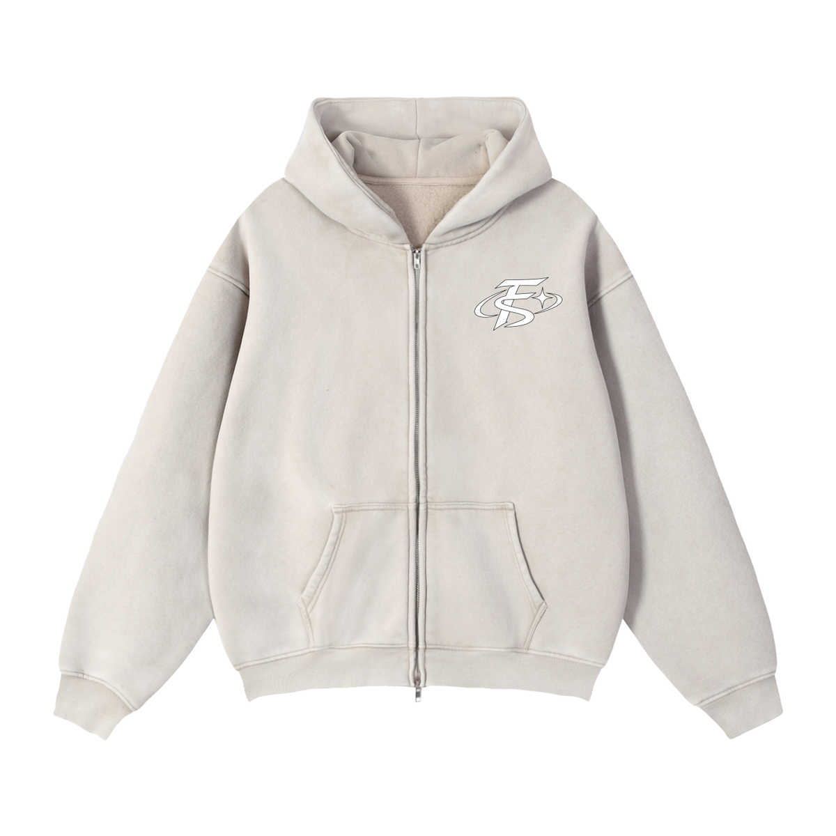 FS STAR Zip-Through Boxy Fleece Hoodie