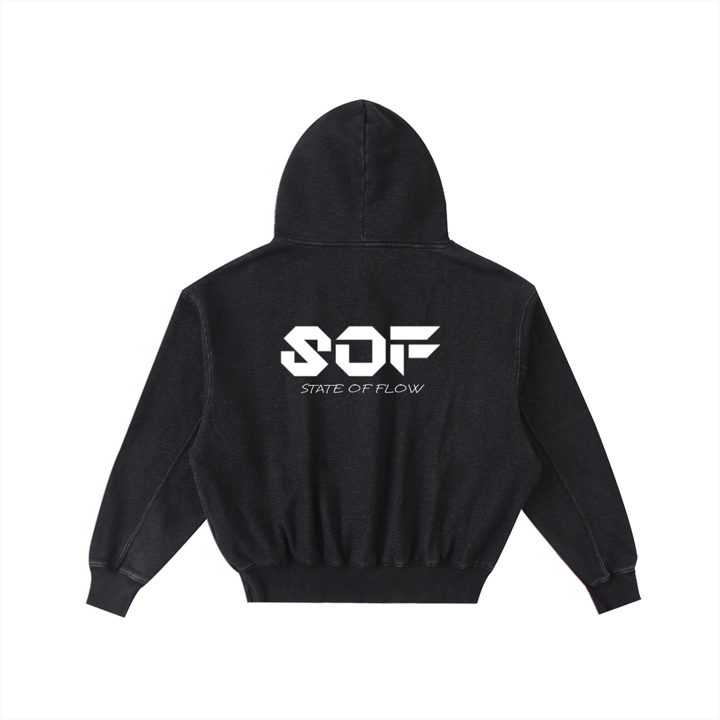 SOF Frayed Enzyme Washed Fleece Hoodie