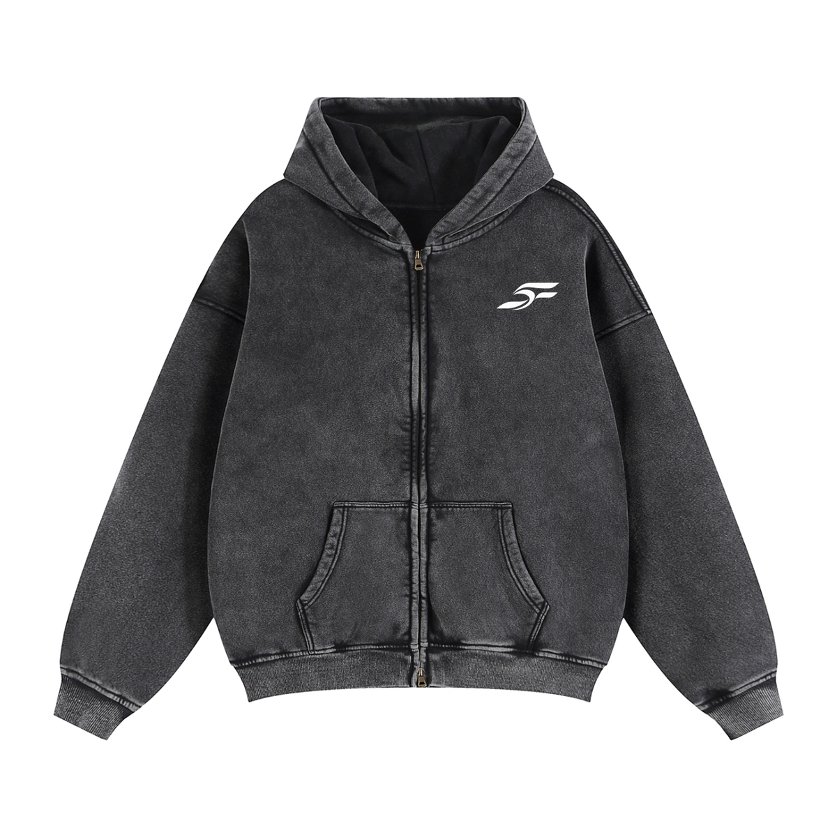 FS1 Zip-Through Boxy Fleece Hoodie