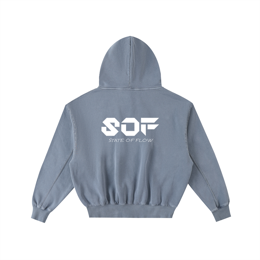 SOF Frayed Enzyme Washed Fleece Hoodie
