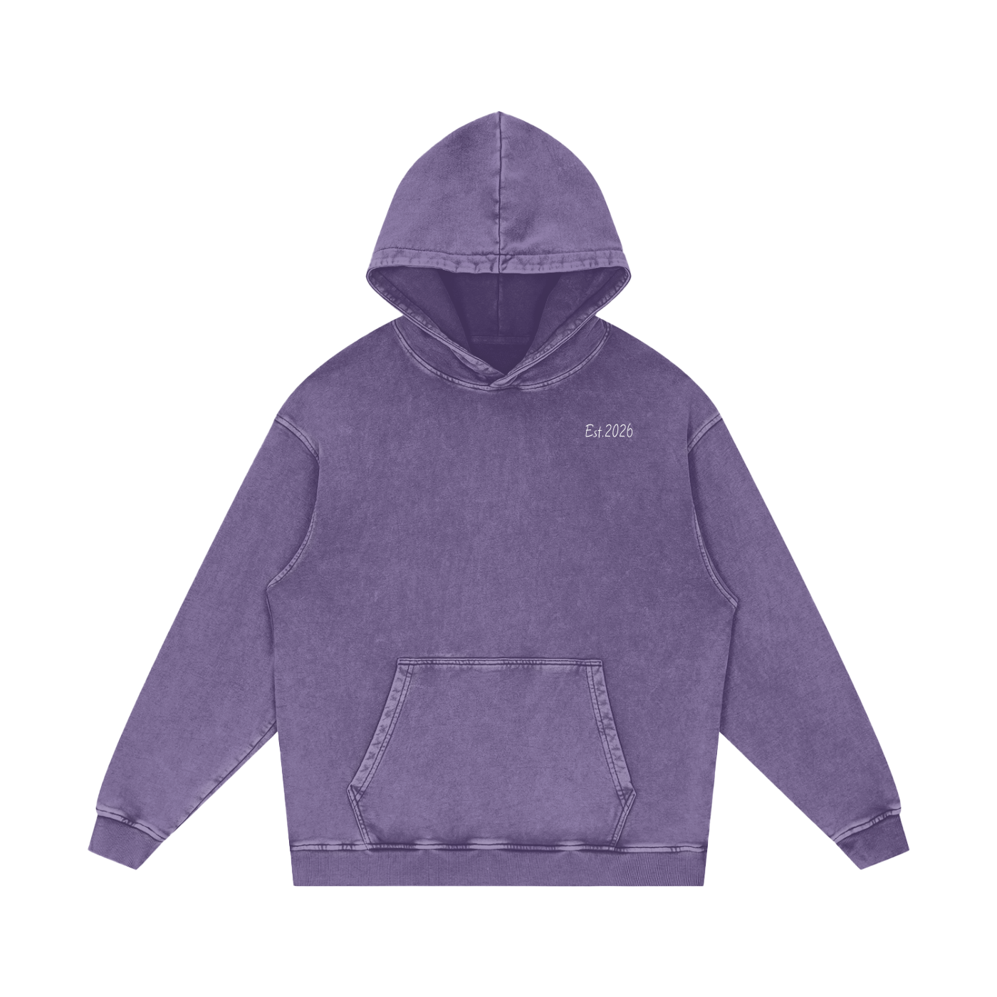 Flow Snow Washed Loose Cotton Hoodie