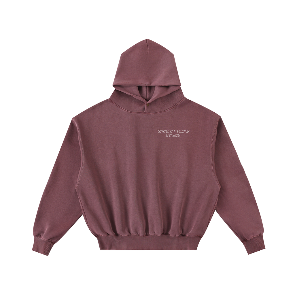 SOF Frayed Enzyme Washed Fleece Hoodie