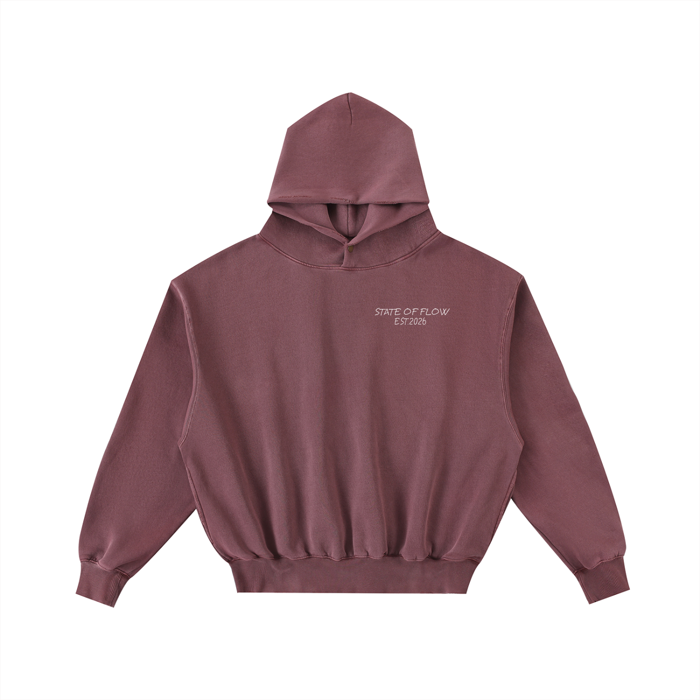 SOF Frayed Enzyme Washed Fleece Hoodie
