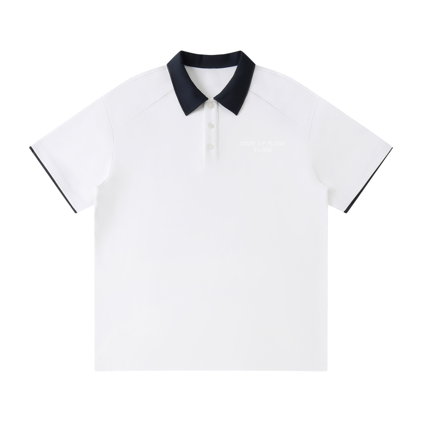 Flow Contrast Collar Raglan Polo Shirt