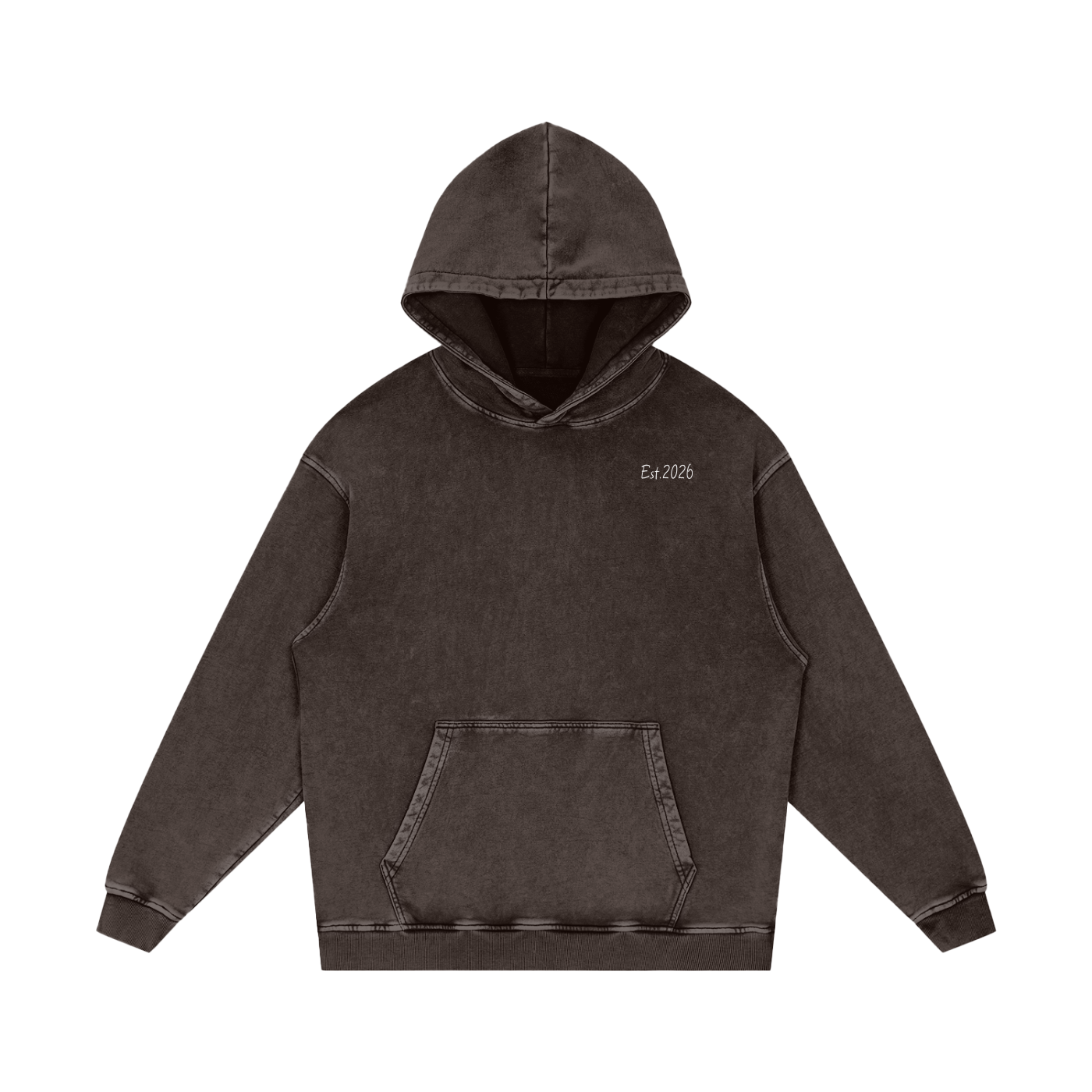 Flow Snow Washed Loose Cotton Hoodie