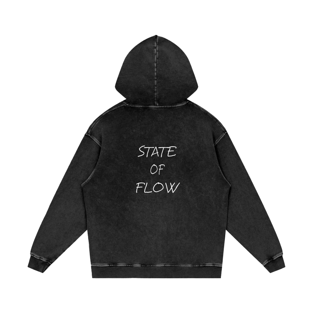 Flow Snow Washed Loose Cotton Hoodie
