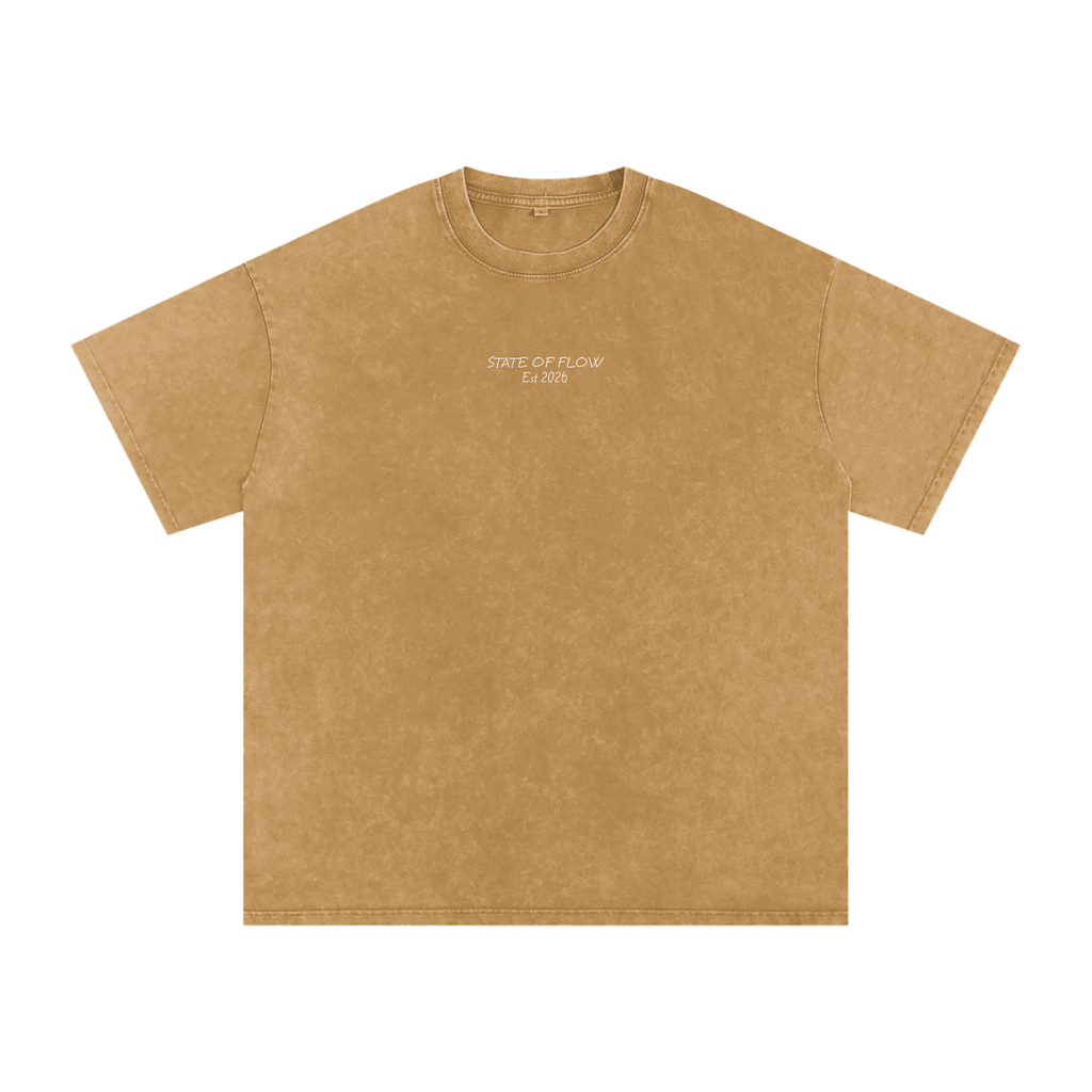 Flow Snow Washed Oversized Cotton T-Shirt
