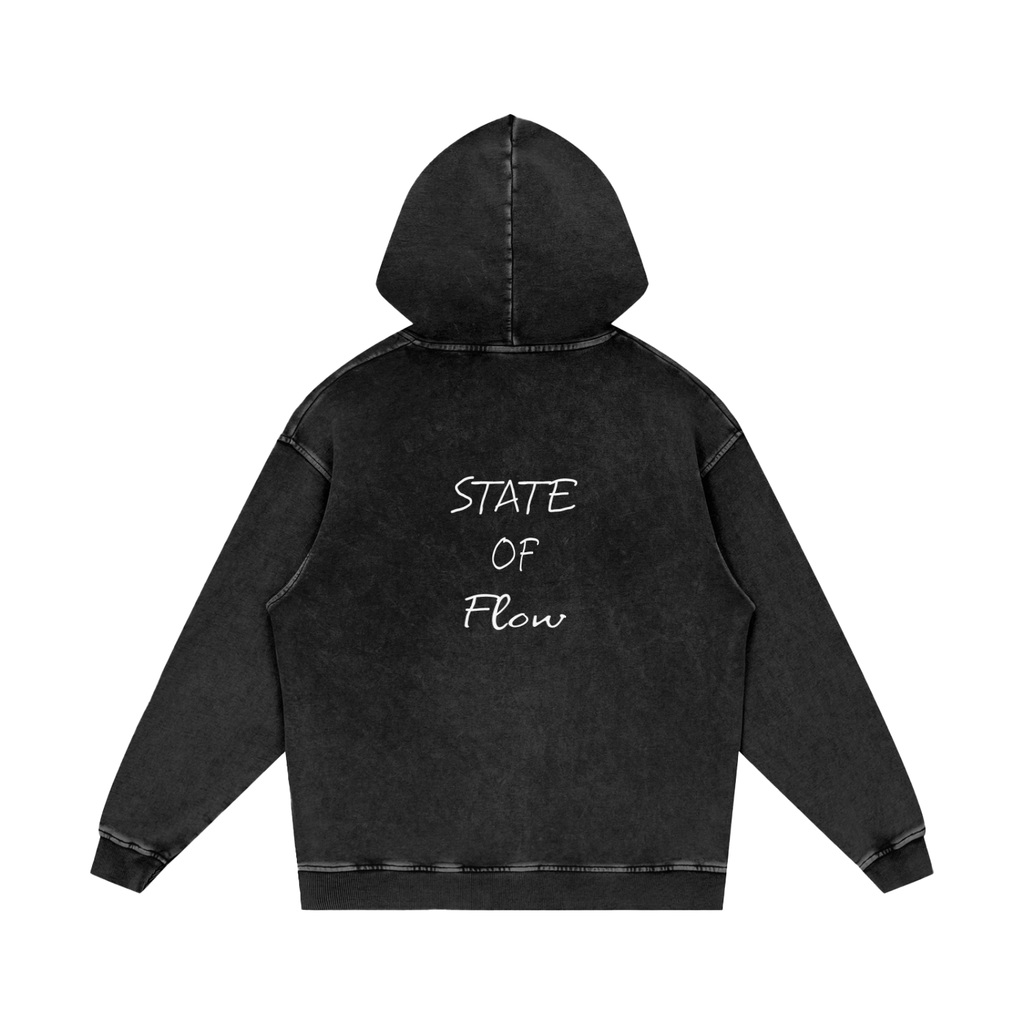 Flow Snow Washed Loose Cotton Hoodie