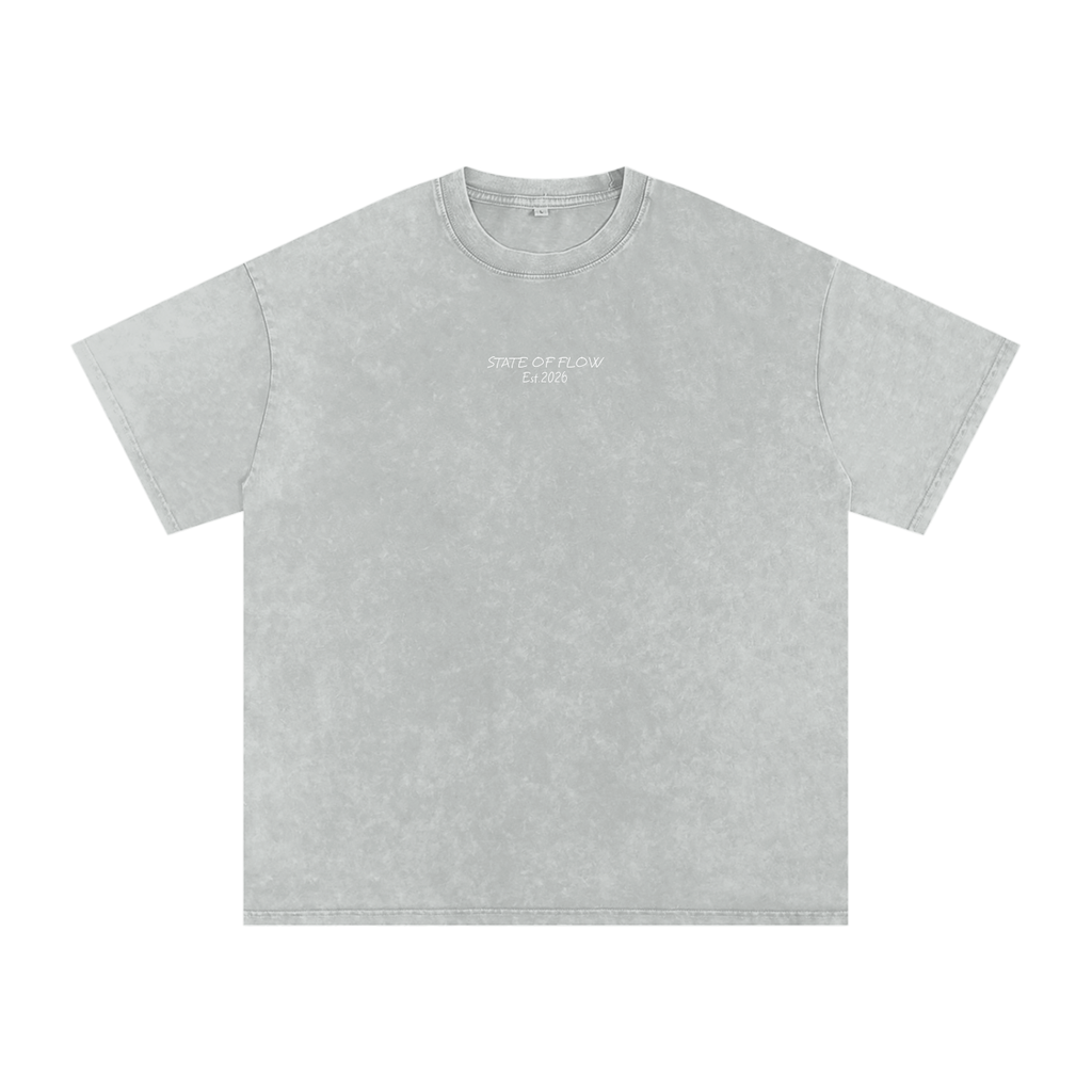 Flow Snow Washed Oversized Cotton T-Shirt