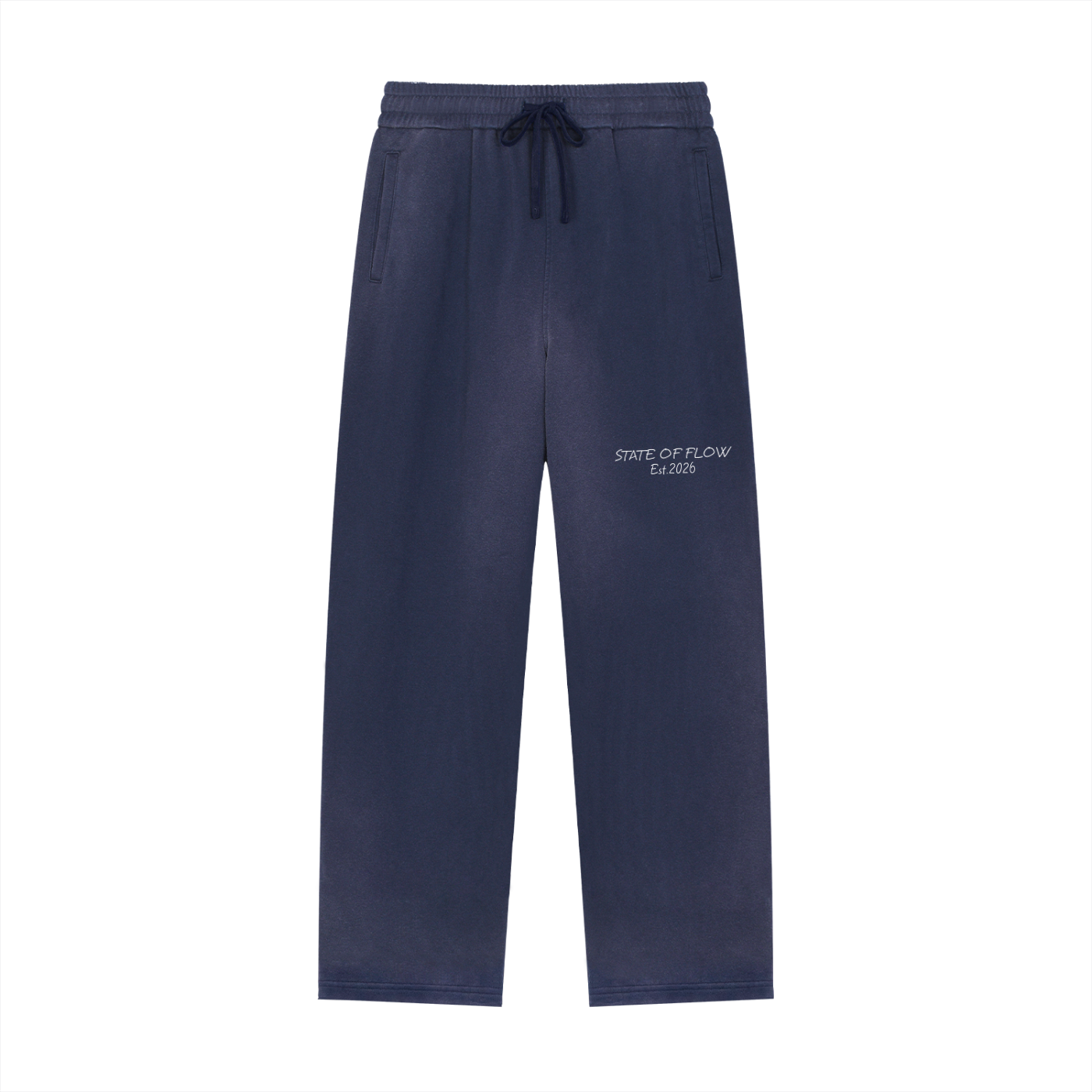 Flow Sun Fade Raw Edge Straight-Leg Sweatpants