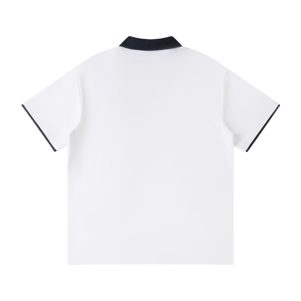 Flow Contrast Collar Raglan Polo Shirt