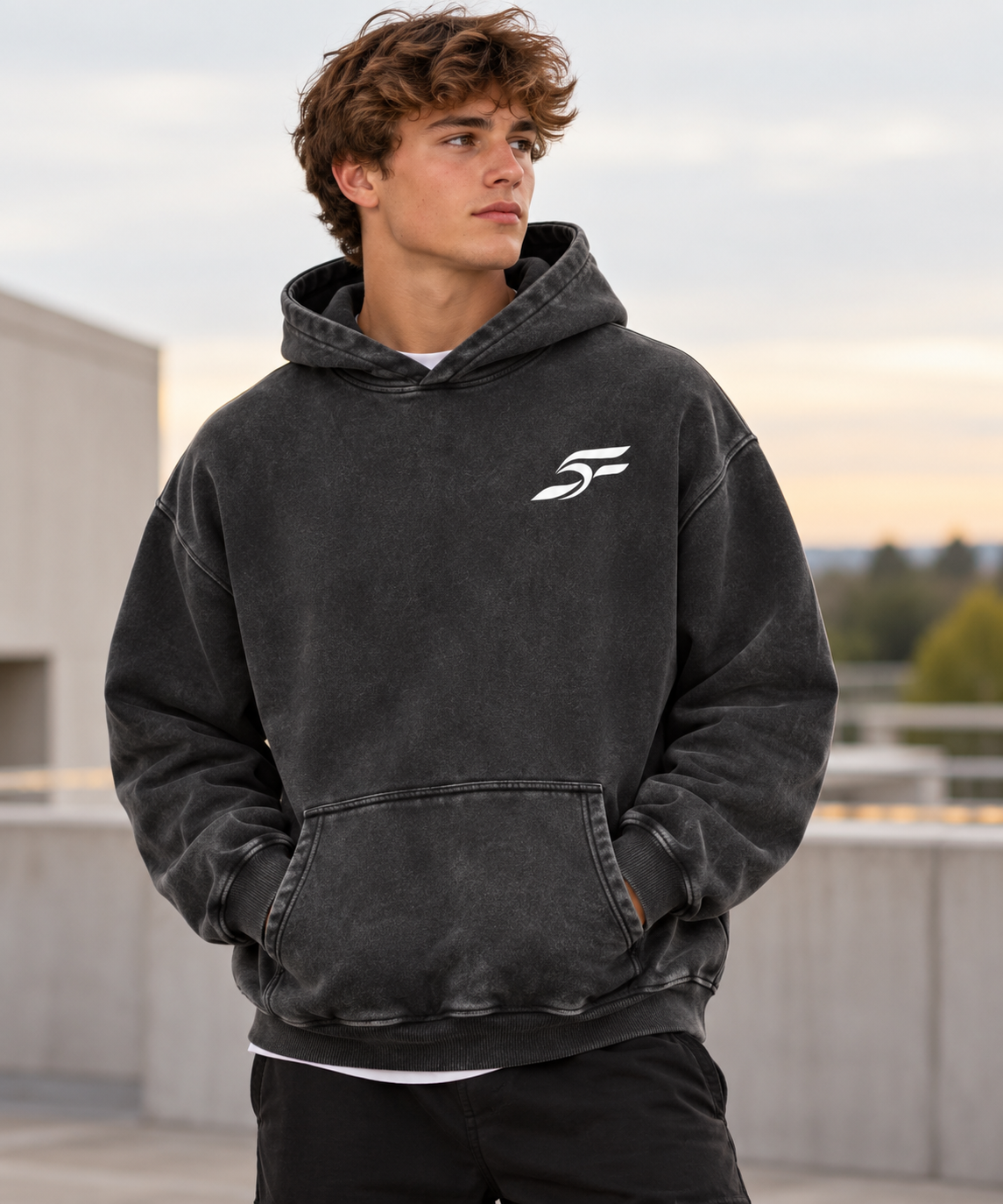 Flow Snow Wash Fleece Oversize Hoodie