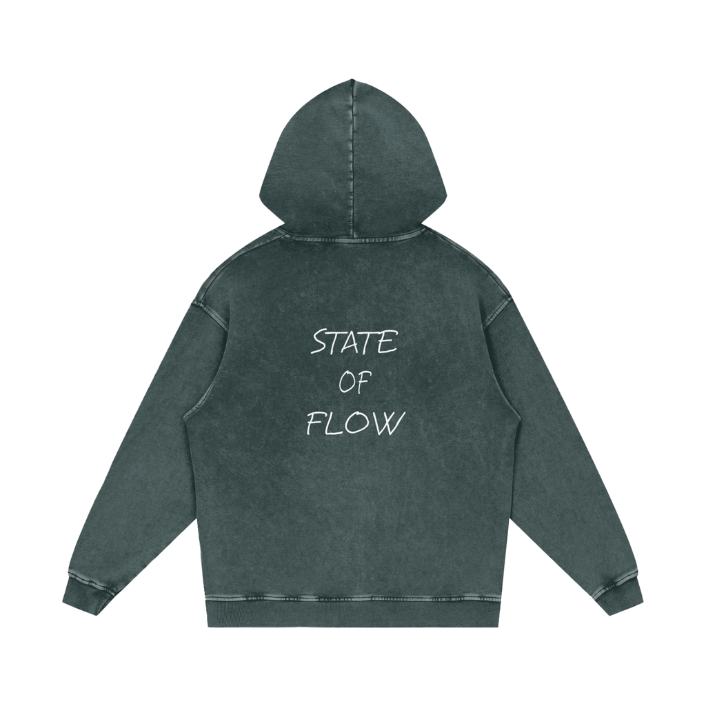 Flow Snow Washed Loose Cotton Hoodie