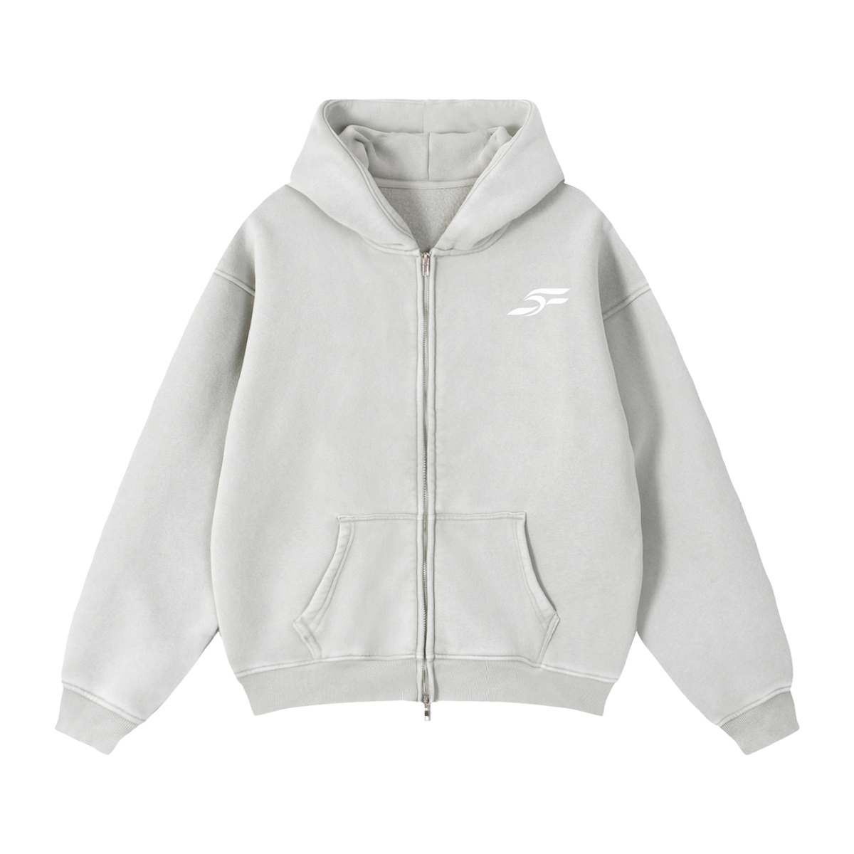 FS1 Zip-Through Boxy Fleece Hoodie