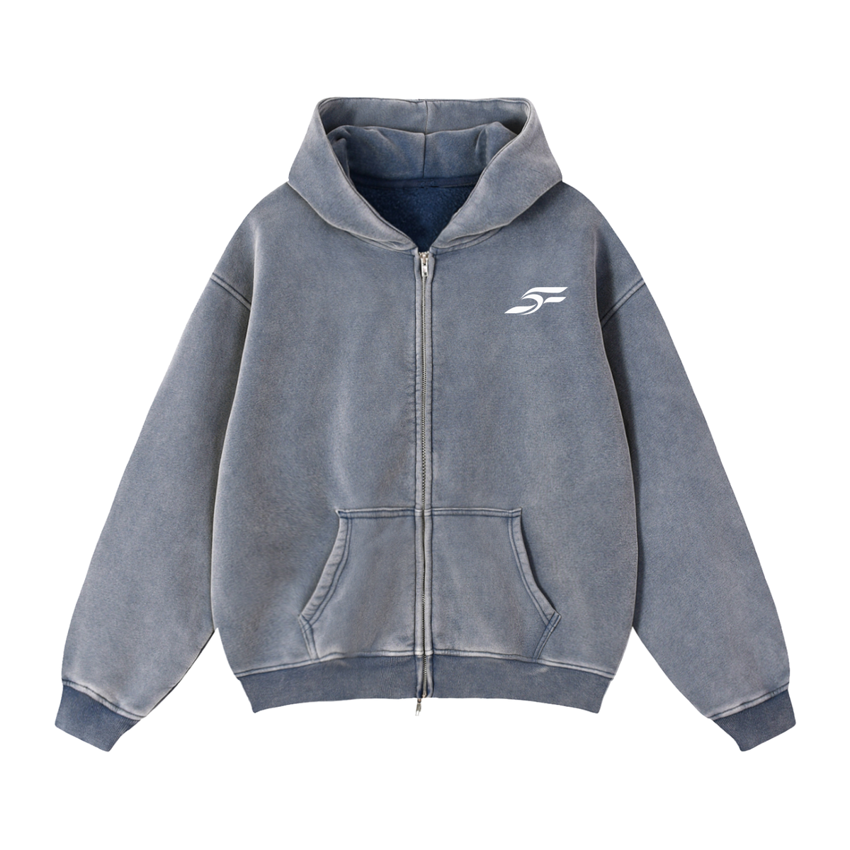 FS1 Zip-Through Boxy Fleece Hoodie