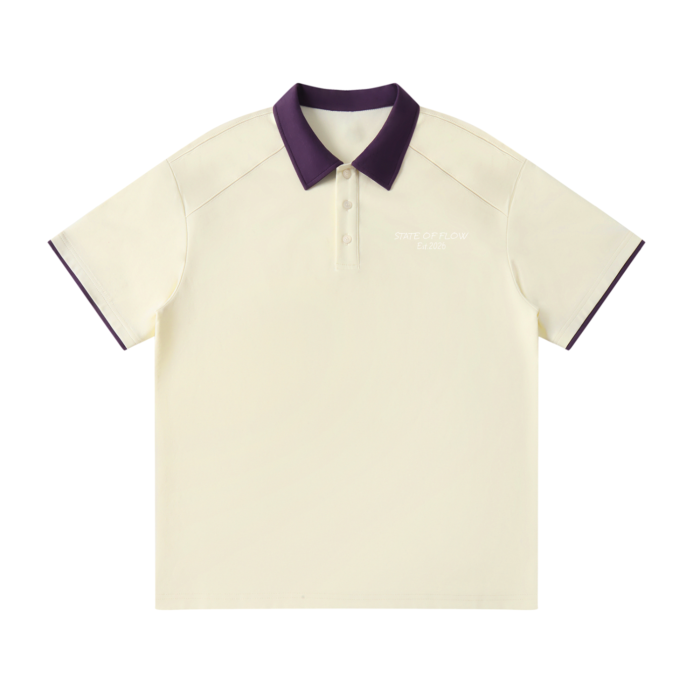 Flow Contrast Collar Raglan Polo Shirt