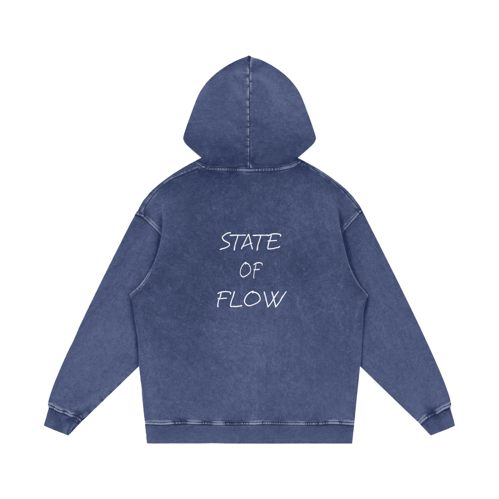 Flow Snow Washed Loose Cotton Hoodie