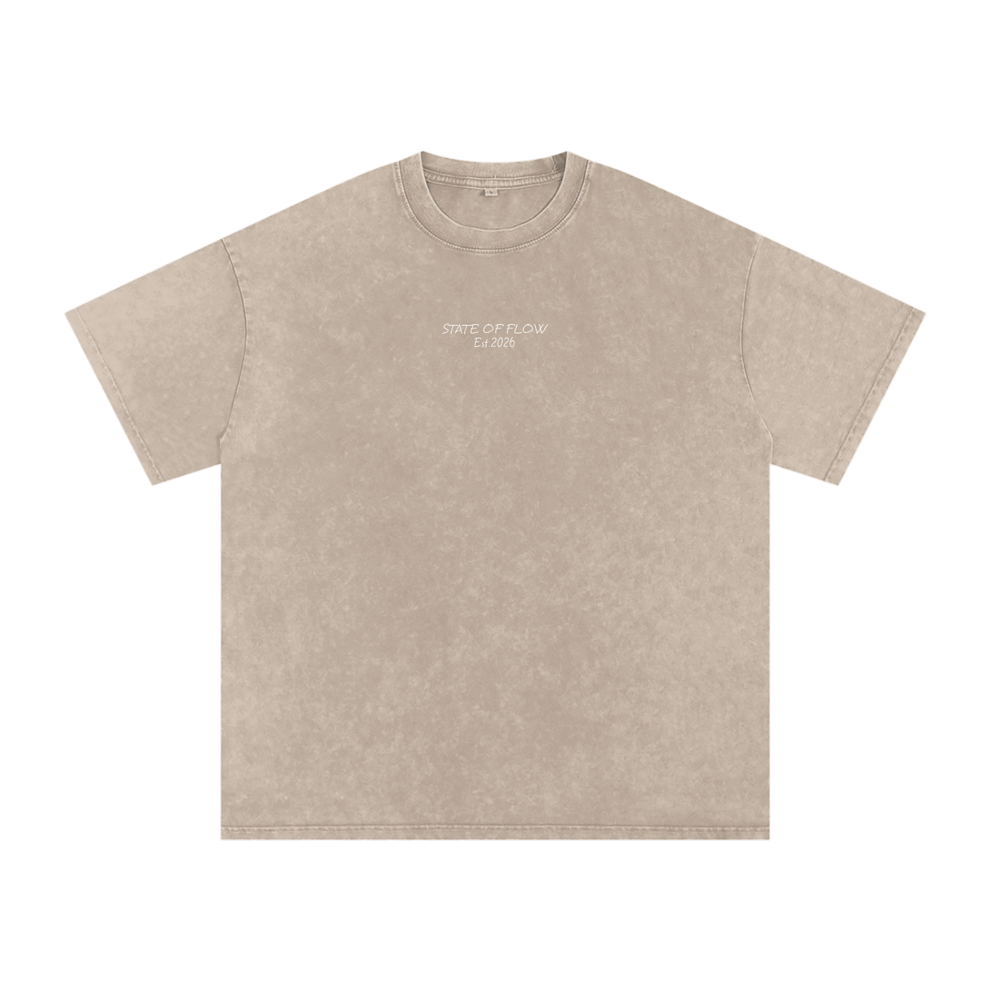 Flow Snow Washed Oversized Cotton T-Shirt
