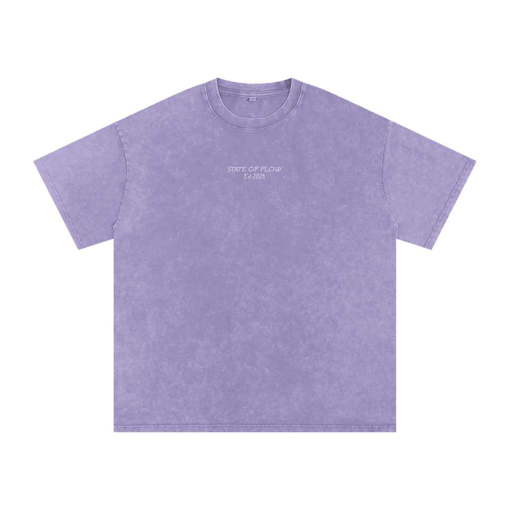 Flow Snow Washed Oversized Cotton T-Shirt