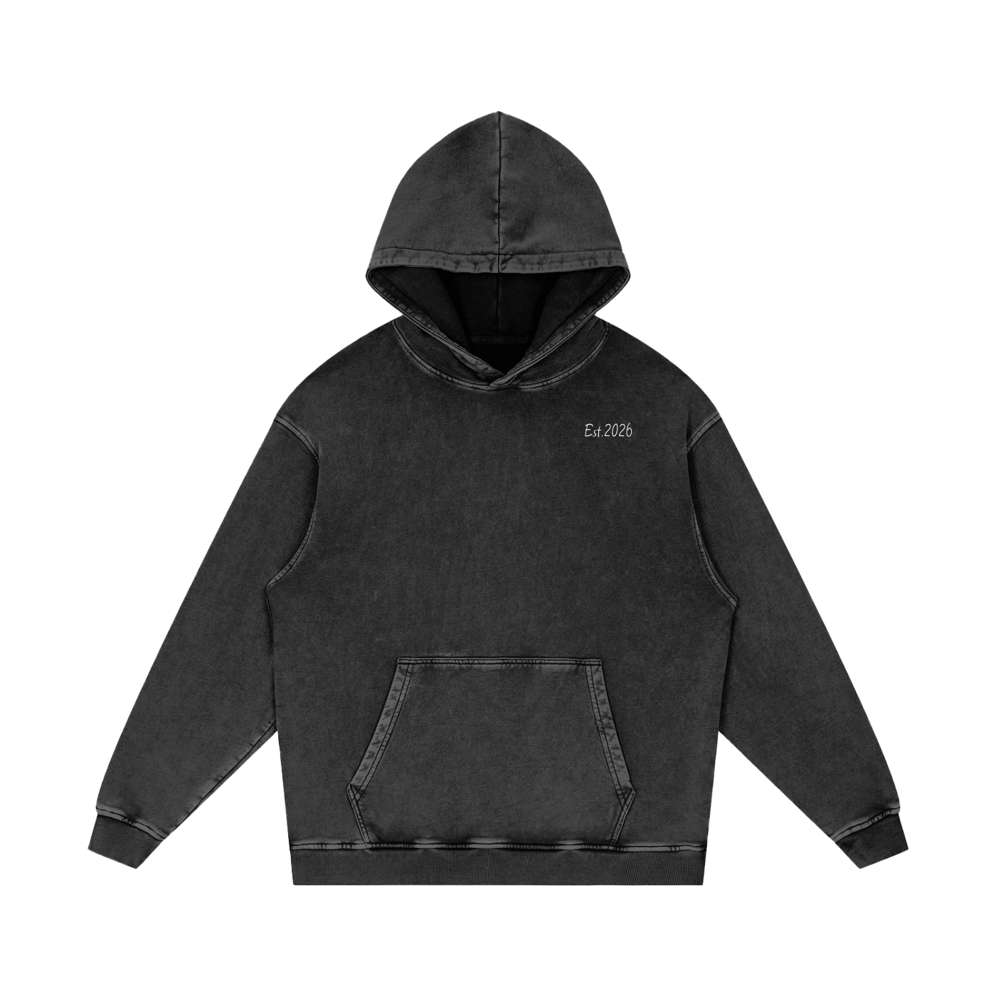 Flow Snow Washed Loose Cotton Hoodie