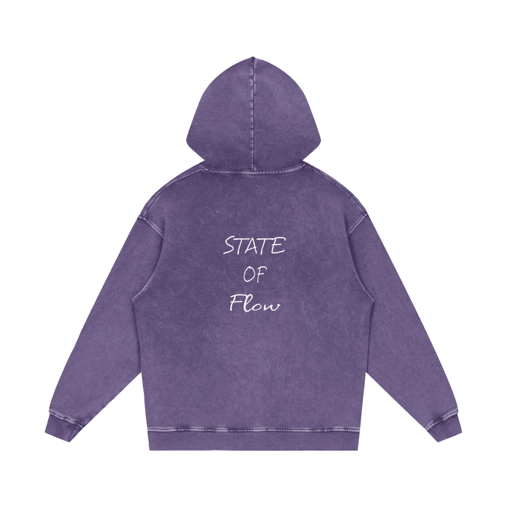 Flow Snow Washed Loose Cotton Hoodie