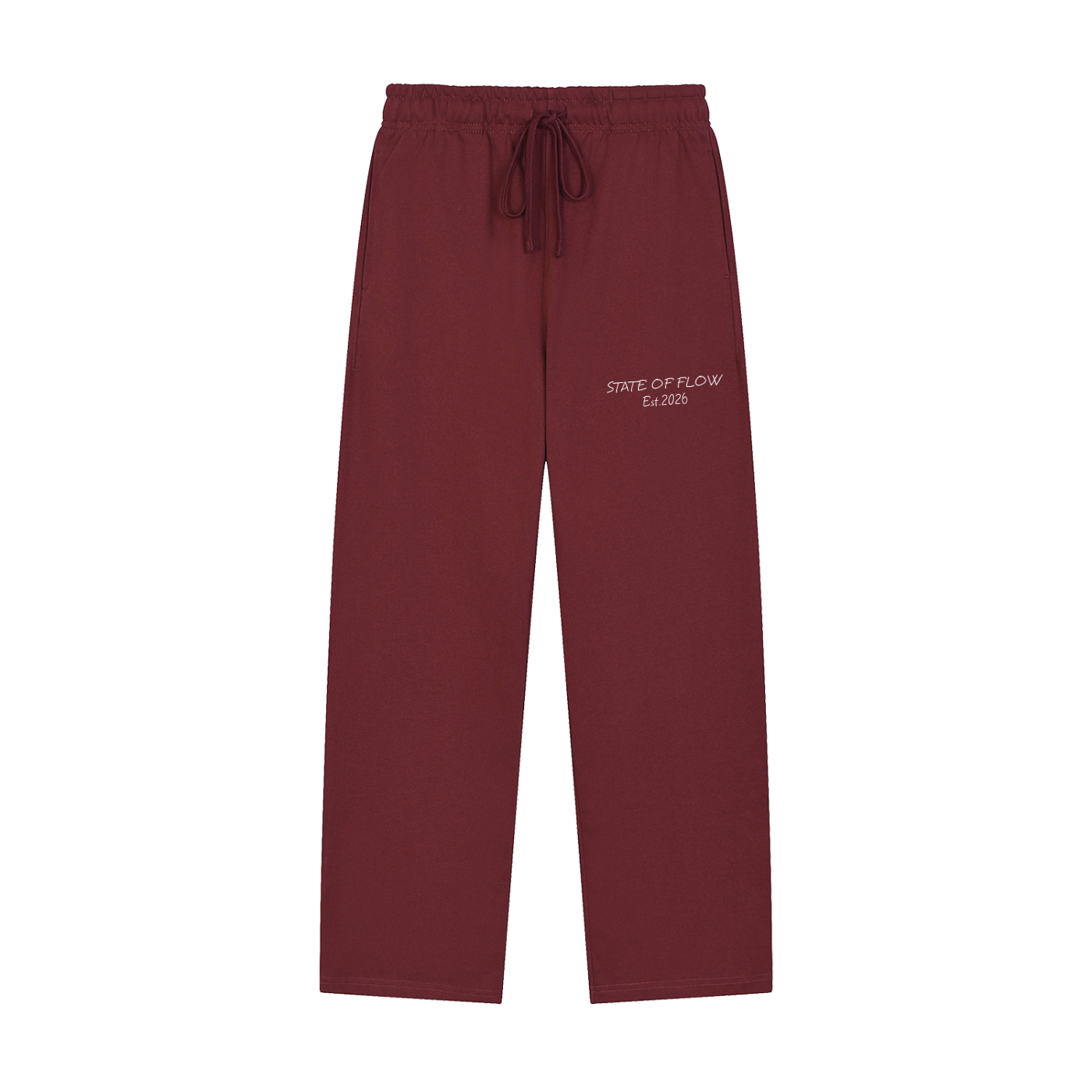 Flow Solid Color Straight-Leg Sweatpants