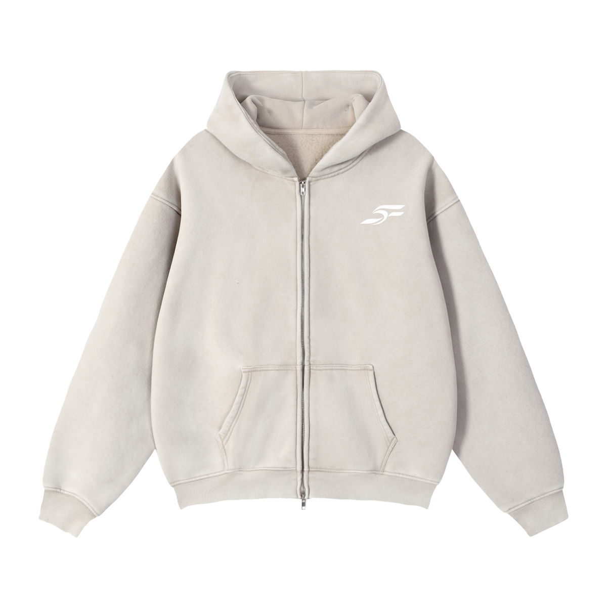 FS1 Zip-Through Boxy Fleece Hoodie