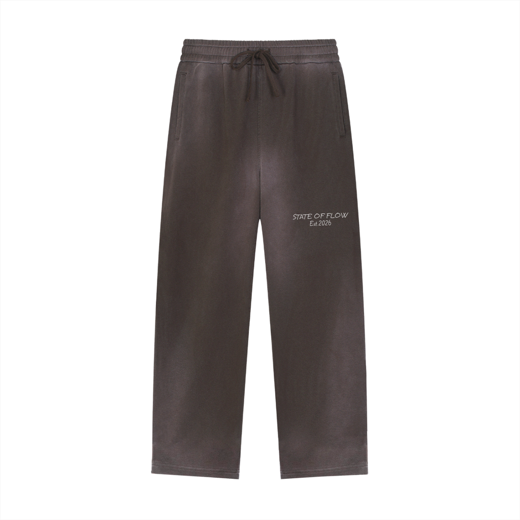 Flow Sun Fade Raw Edge Straight-Leg Sweatpants