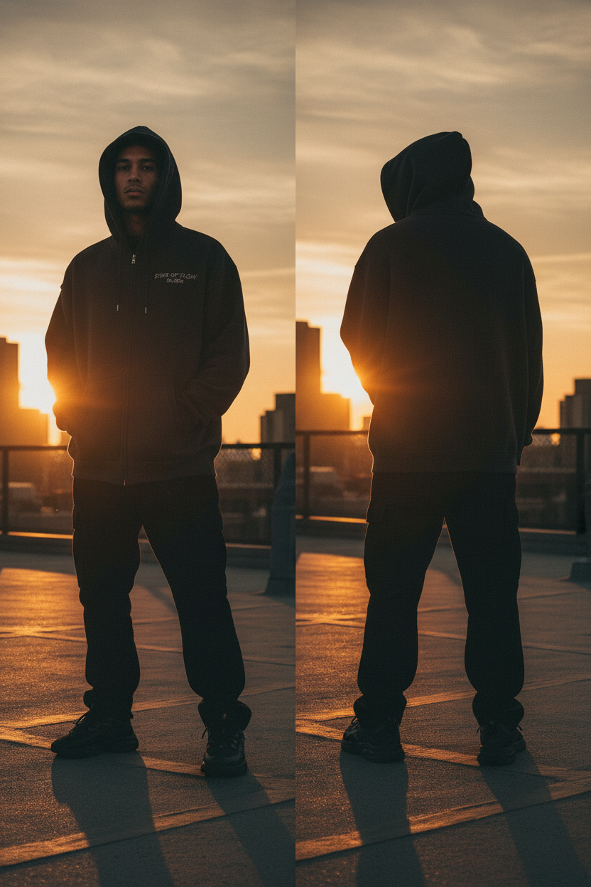 Flow Essential Oversized Fleece Boxy Hoodie
