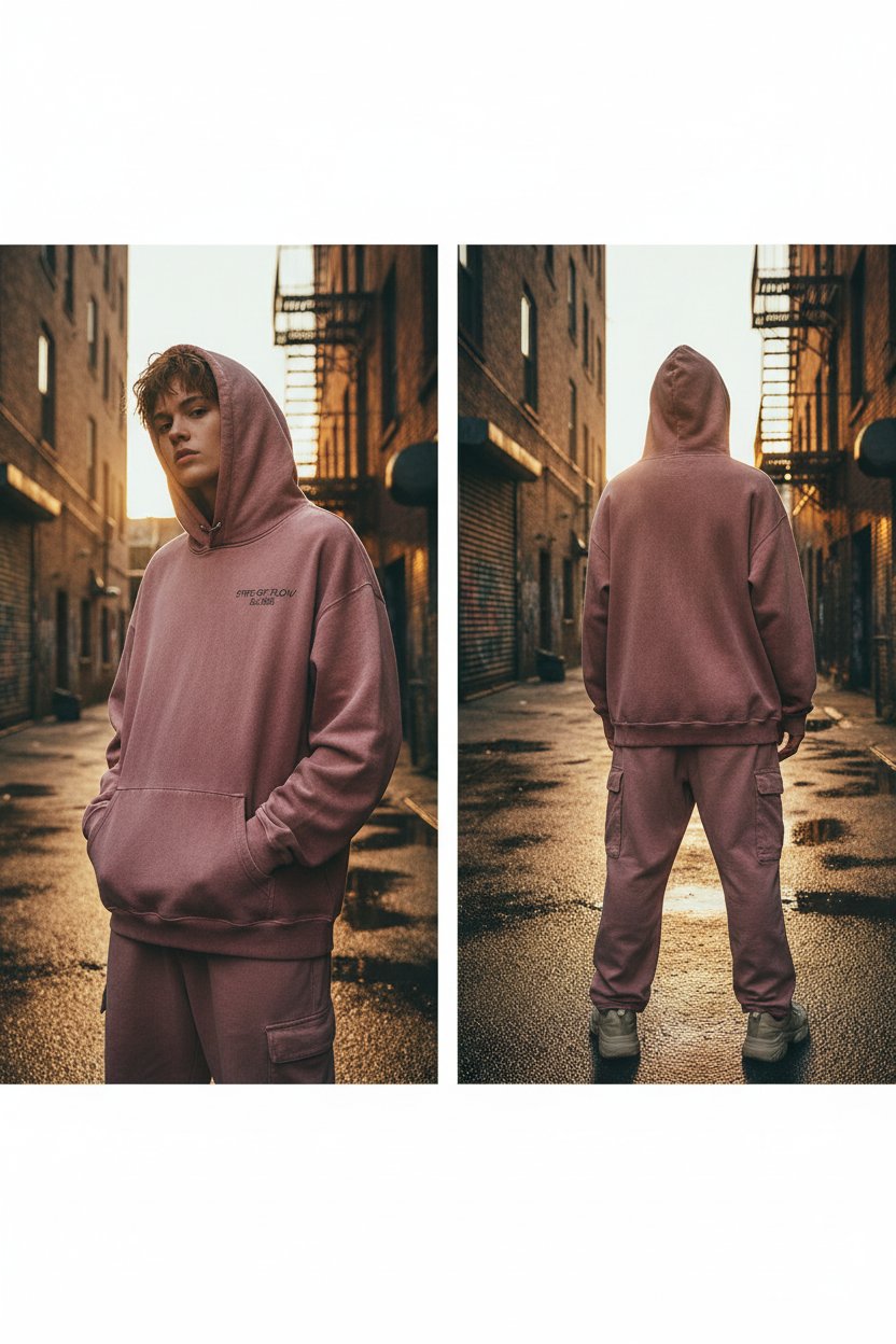 Flow Heavyweight Sunfade Oversized Hoodie