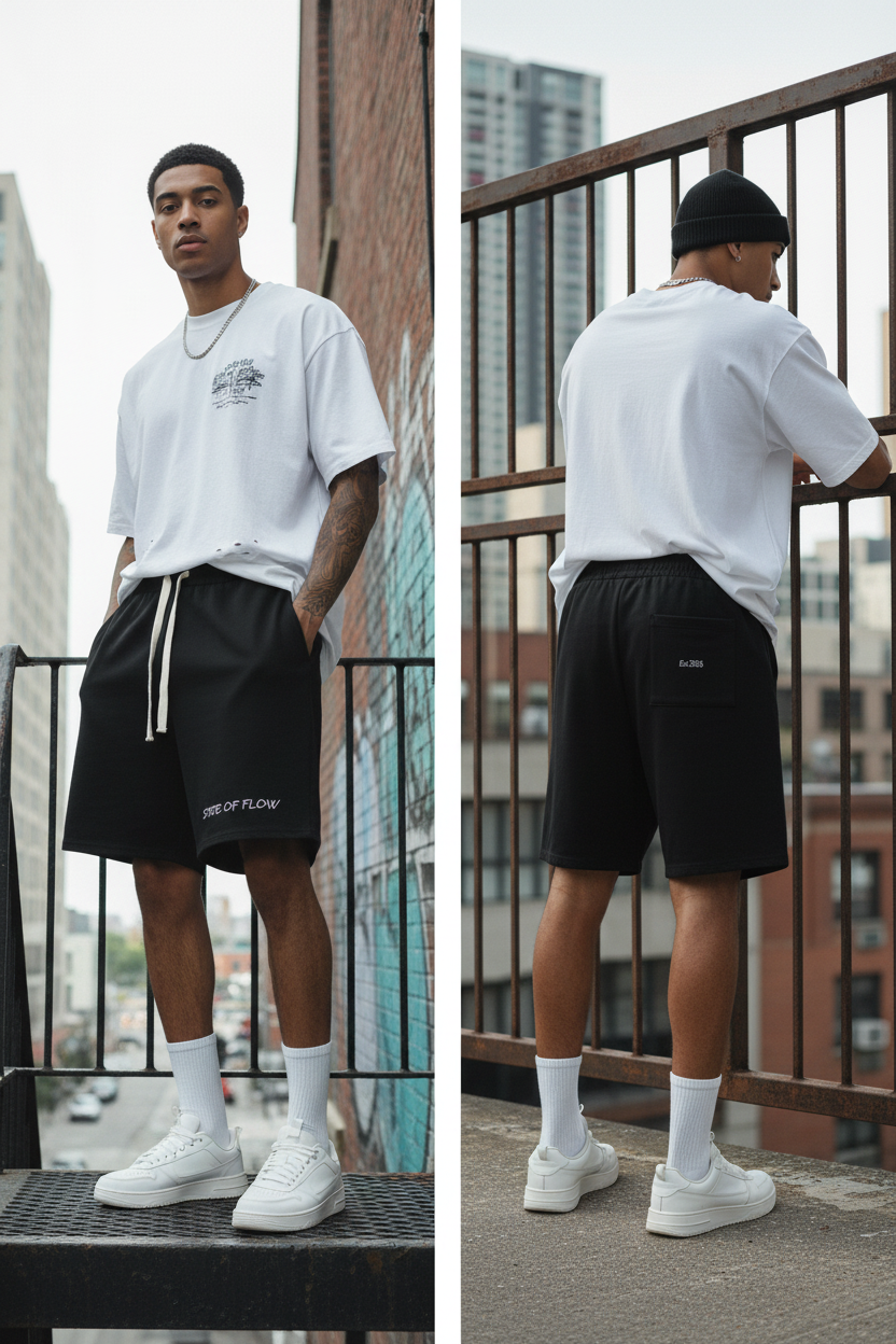 Flow Men's Loose Fit Drawstring Shorts