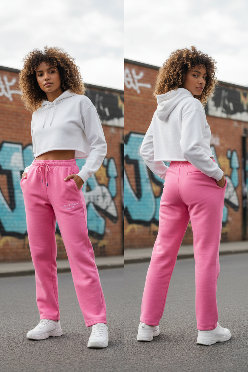 Flow Solid Color Straight-Leg Sweatpants