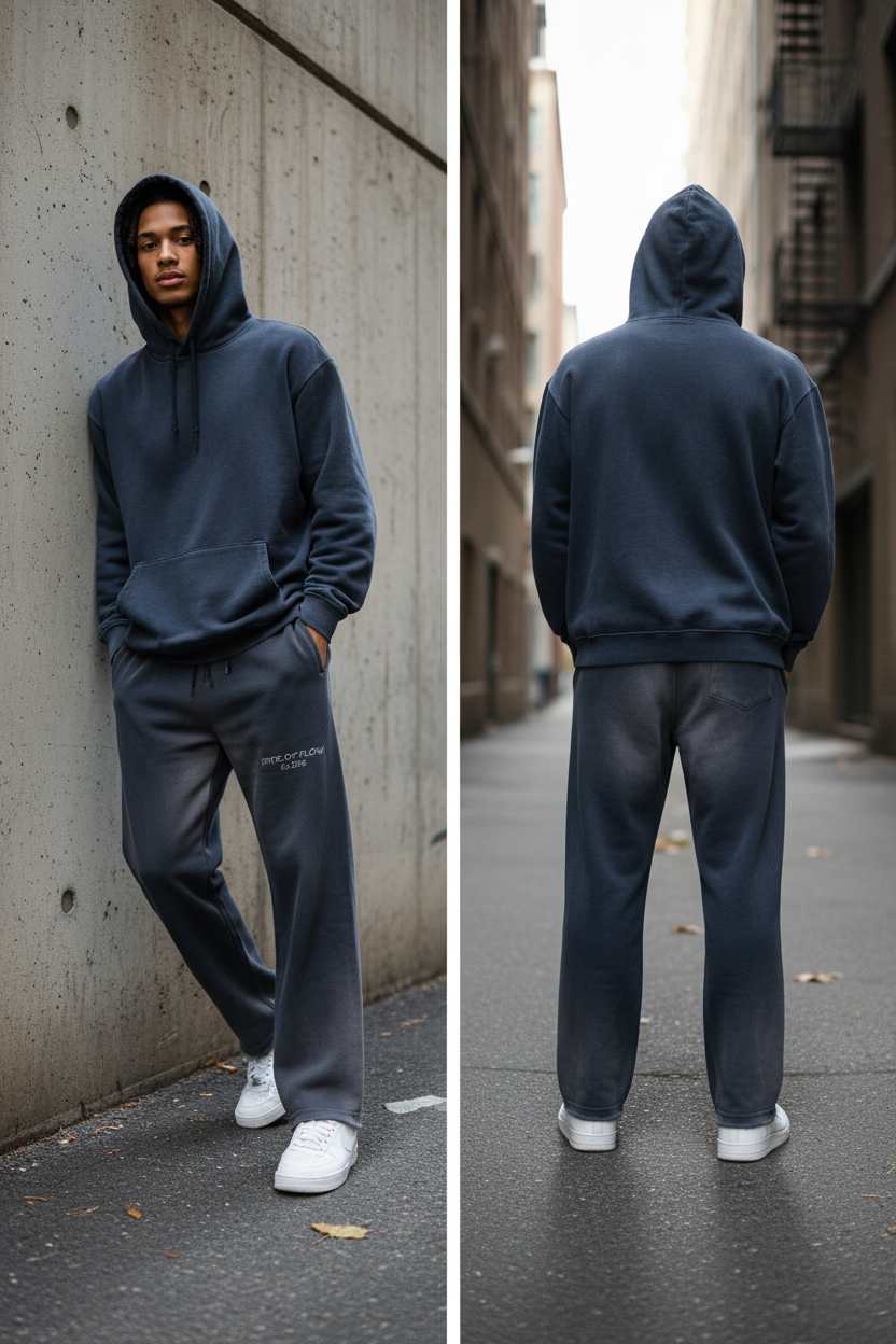Flow Sun Fade Raw Edge Straight-Leg Sweatpants