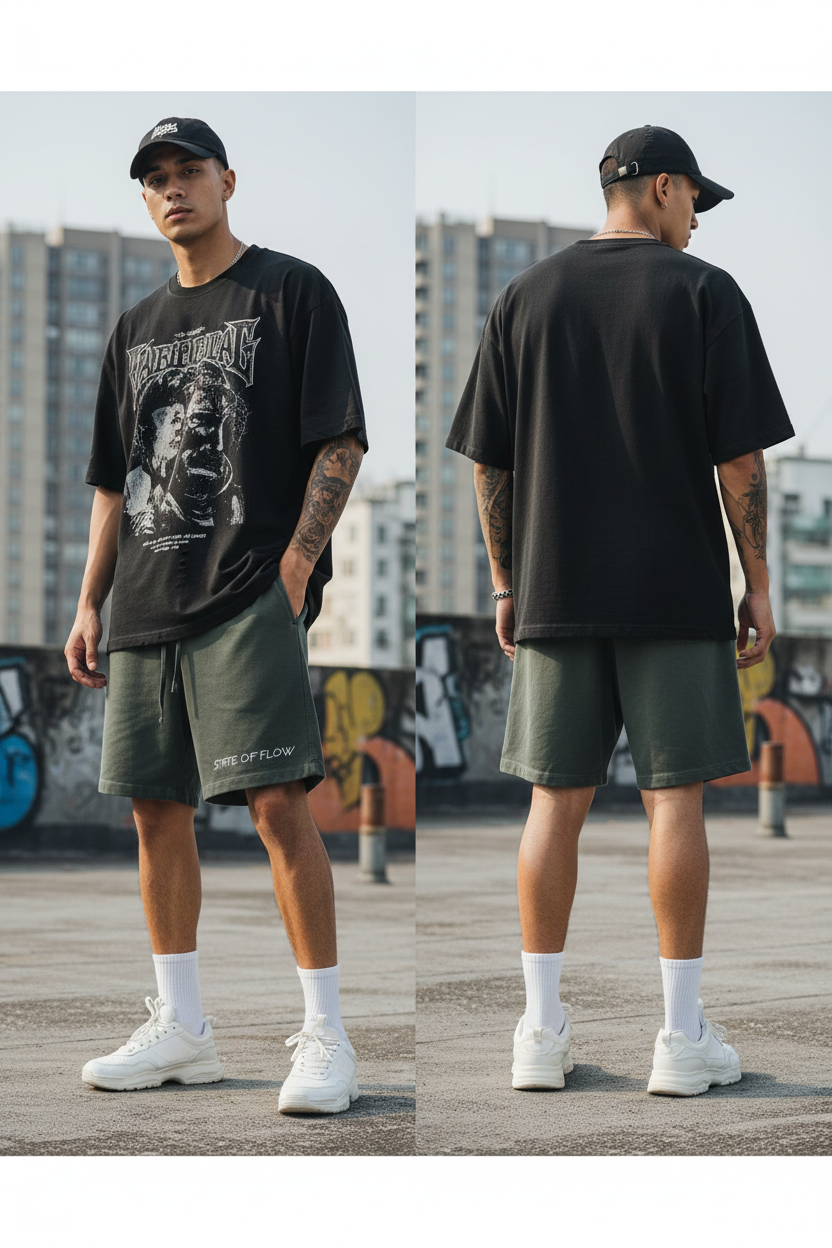 Flow Vintage Wash Cotton Shorts