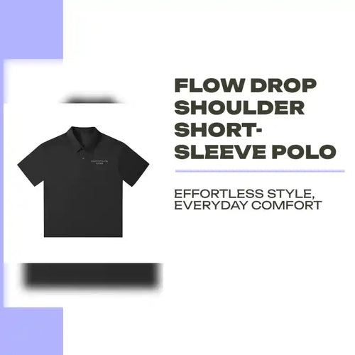 Flow Drop Shoulder Short-Sleeve Polo by@Outfy