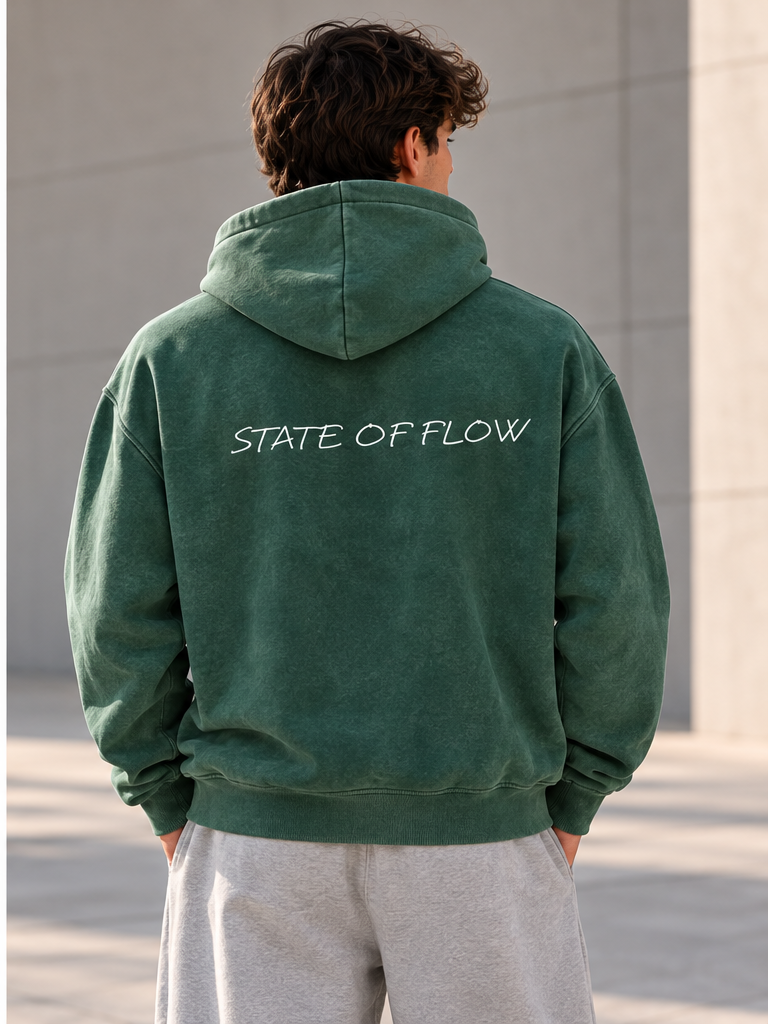 State of Flow Snow Wash Fleece Oversize Hoodie